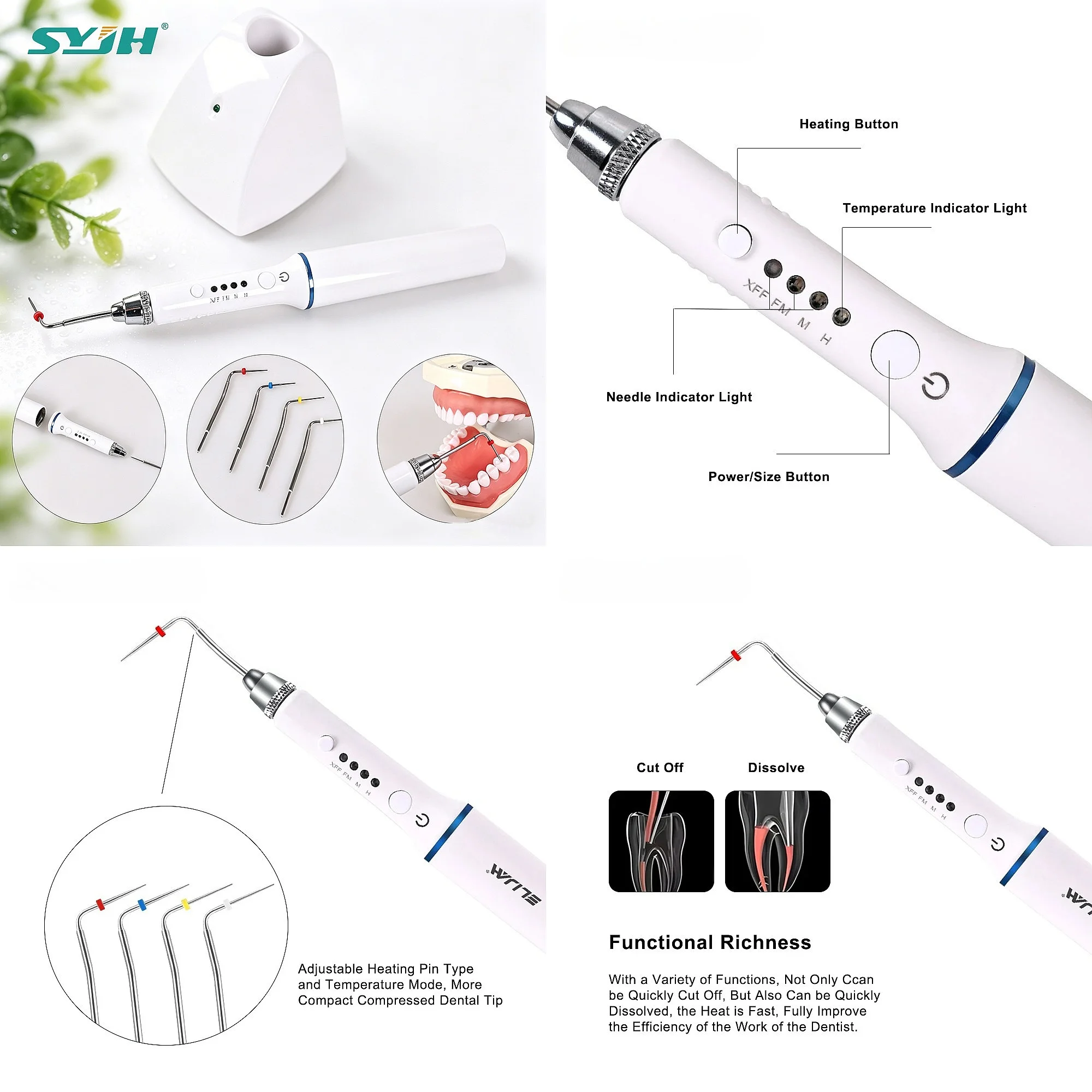 Dentals Rapid Heating Gutta Percha Cutter Wireless Endo Obturation System Pen Root Canal Dentistry Oral Hygiene Equipment