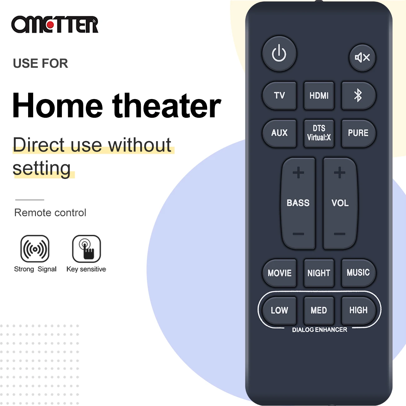 RC-1236 يصلح ل دينون التحكم عن بعد المسرح المنزلي نظام شريط الصوت RC1236 DHT-S216 DHTS216 DHT-S216H DHTS216H