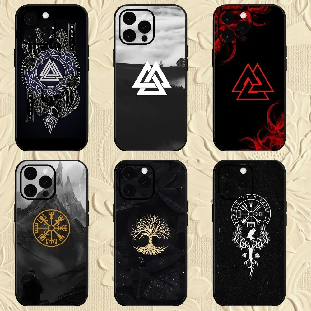 Viking Vegvisir Logo  Phone Case For iPhone Mini 11 12 13 14 15 Pro XS Max X Plus SE XR Shell