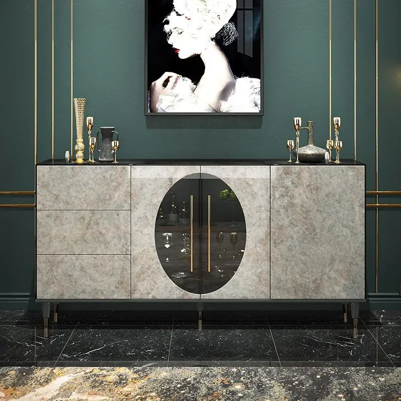 

Italian minimalist entrance cabinet, dining side cabinet, modern minimalist living room storage cabinet