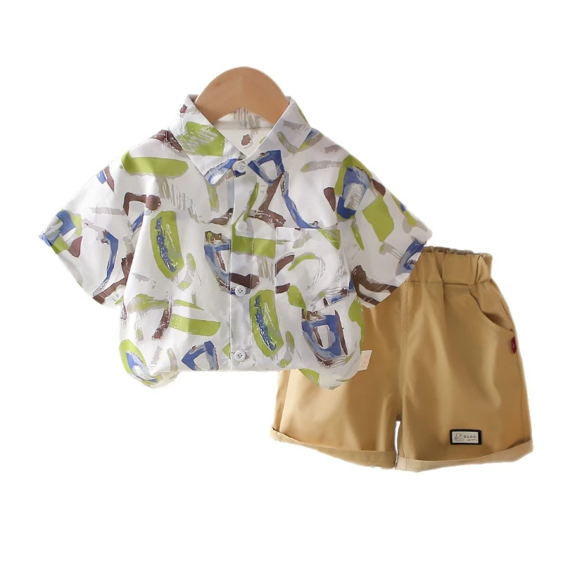 

New Summer Baby Boys Clothes Suit Children Shirt Shorts 2Pcs/Sets Kids Clothing Toddler Casual Letter Costume Infant Tracksuits