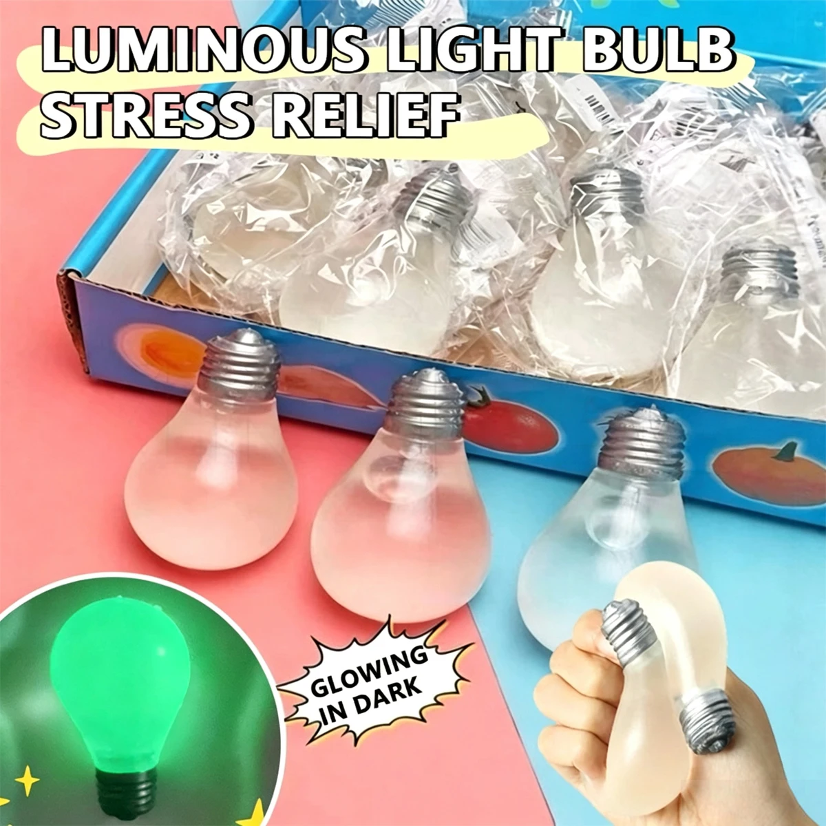 Aliexpress 1~6Pcs Squishy Light Bulb Maltose Luminous Squeeze Toy Slow Rebound Sensory Fidget Toy Anxiety Relief Funny Decompression Gift - Aliexpress Deal
