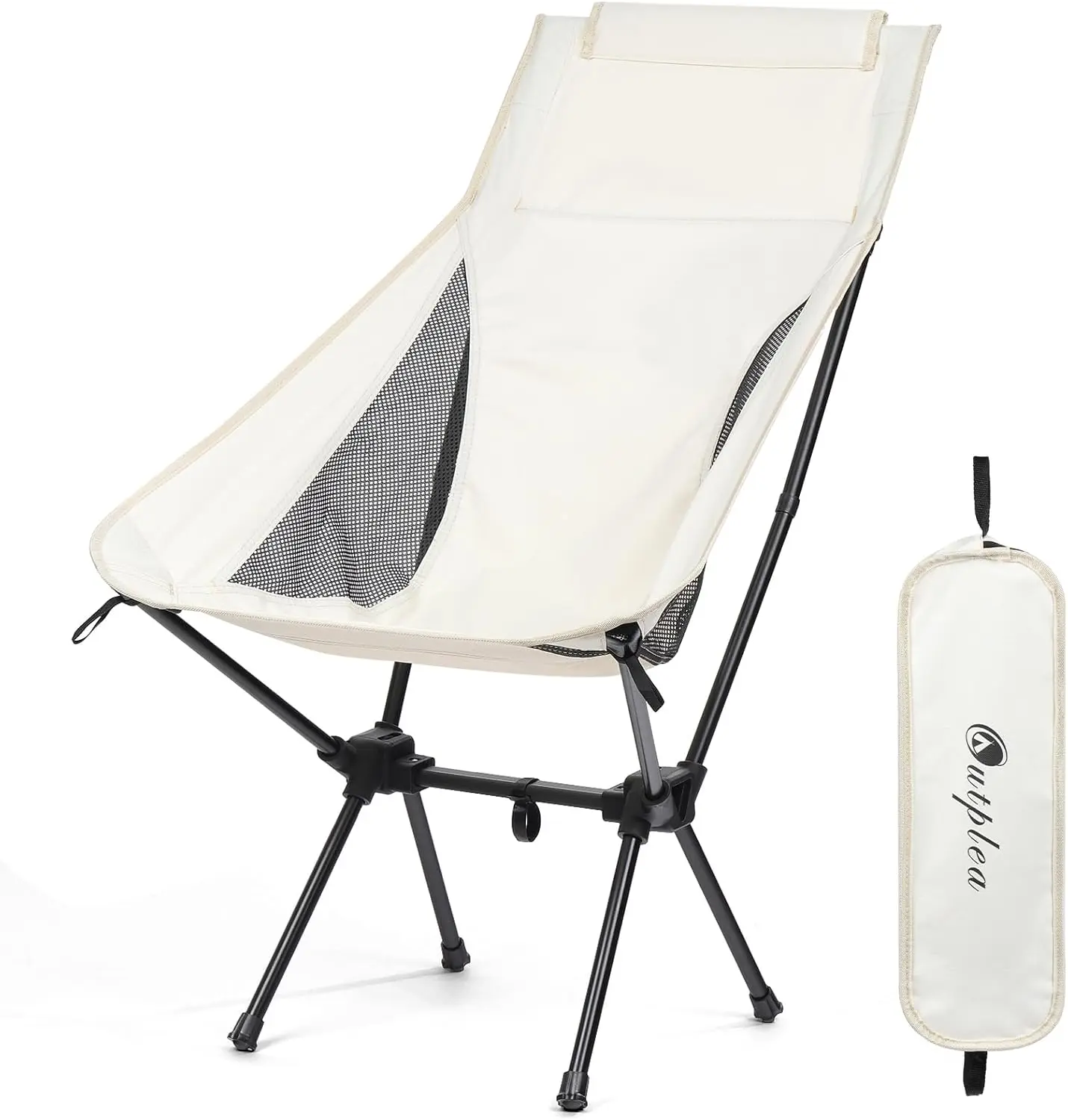 

High Ba Portable Camping Chair Easy To Assemble, Folding Sports Chairs For Adults Support 265Lbs, Outdoor Lawn Chairs, Compact