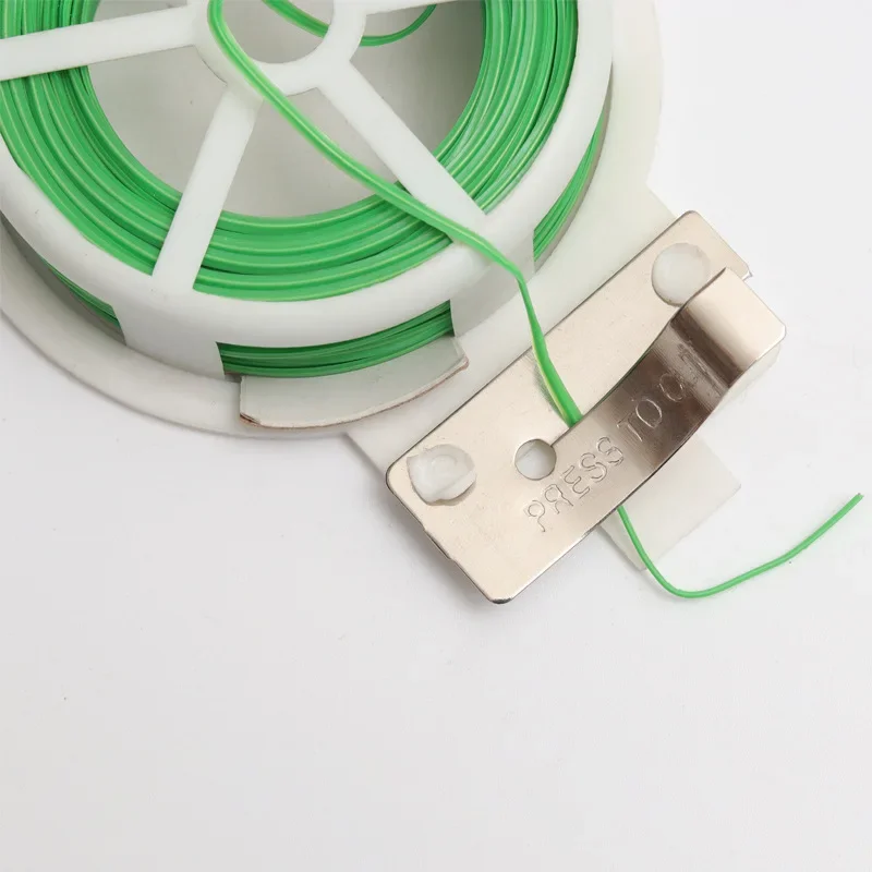 Green Garden Plant Binding Strap Garden Binding Wire 20m 50mm Twisted Strap Cutter Garden Binding Wire