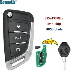 Flip Modified Remote Key for BMW 1/3/5/7 Series X3 X5 Z3 Z4 for EWS System 315MHz / 433MHz HU58 with PCF7935 or No Chip