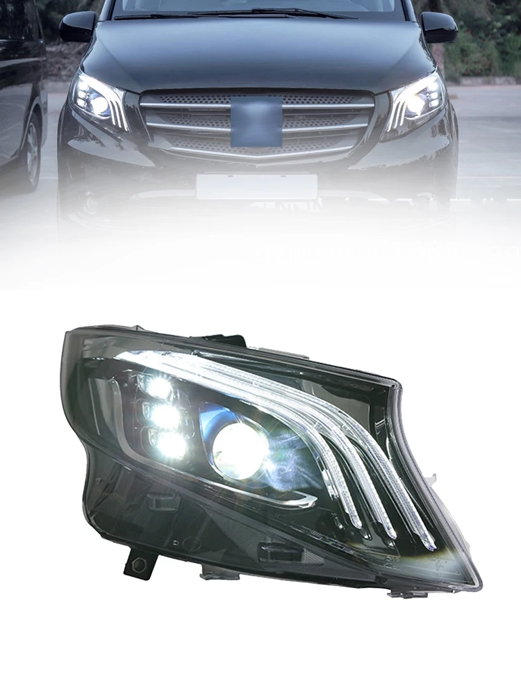 Led Koplampen + Led Achterlichten Montage Voor Mercedes Benz Vito W447 2016-2024 Halogeen Upgrade Full Led Voor achterlichten - afbeelding 2
