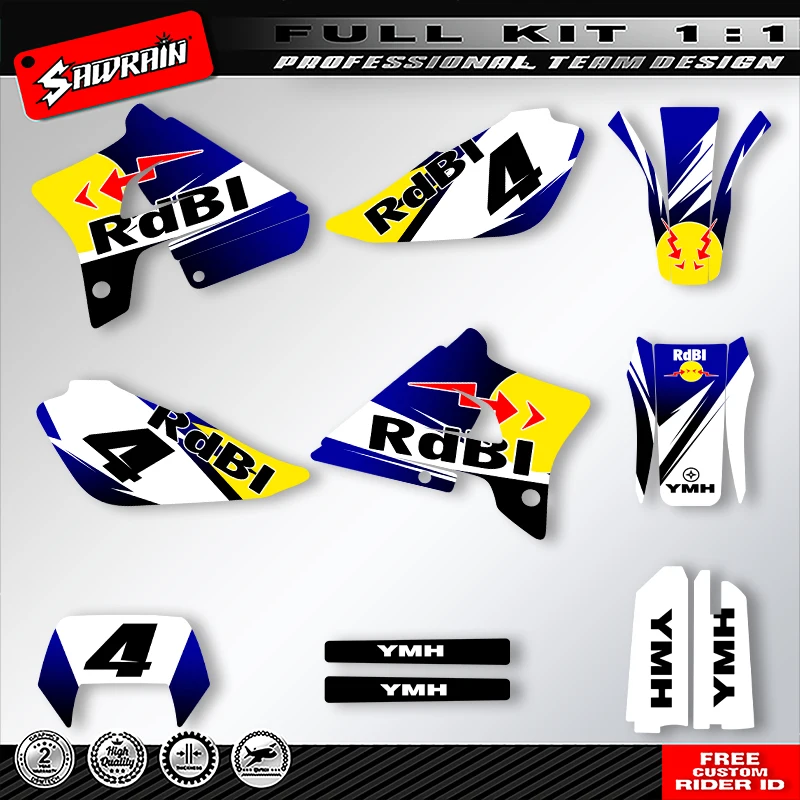 

Sawrain Motorcycle Sticker Custom Team Graphics Decals Kit For YAMAHA 1993 1994 1995 1996 1997 DT200WR 001