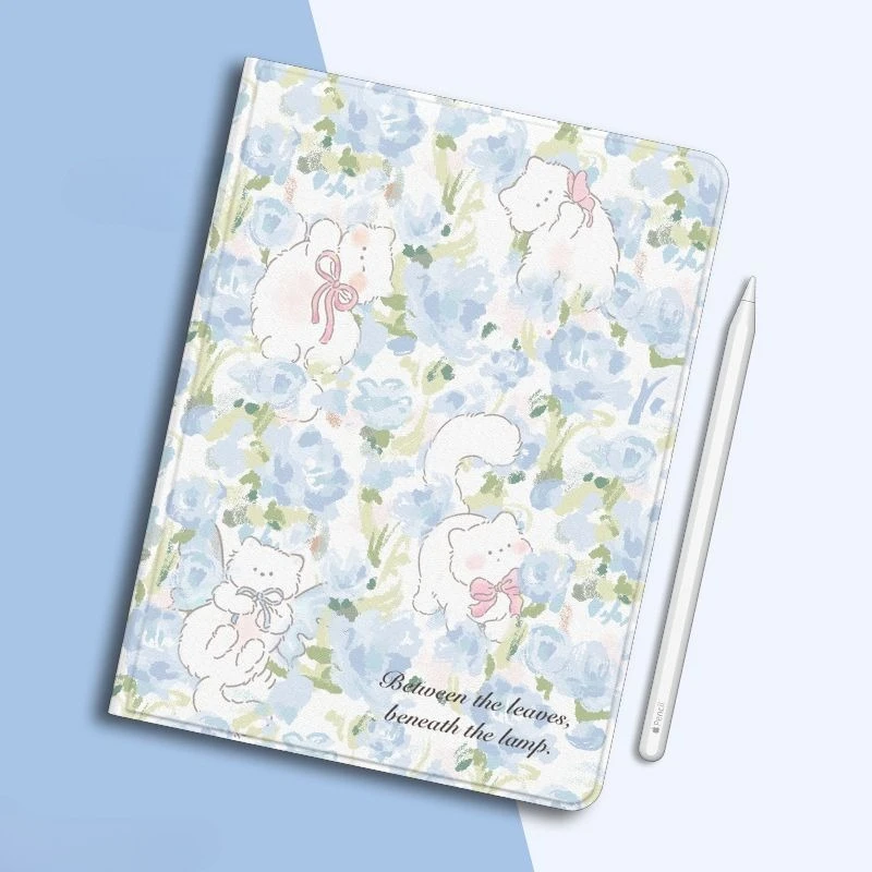 

Cover Pencil Holder Funda for Ipad Mini 6 8.3 Air 5th 4th Pro 11 2020 IPad 10.2 Case 7/8/9th Generation 10th Funda Cat Flower