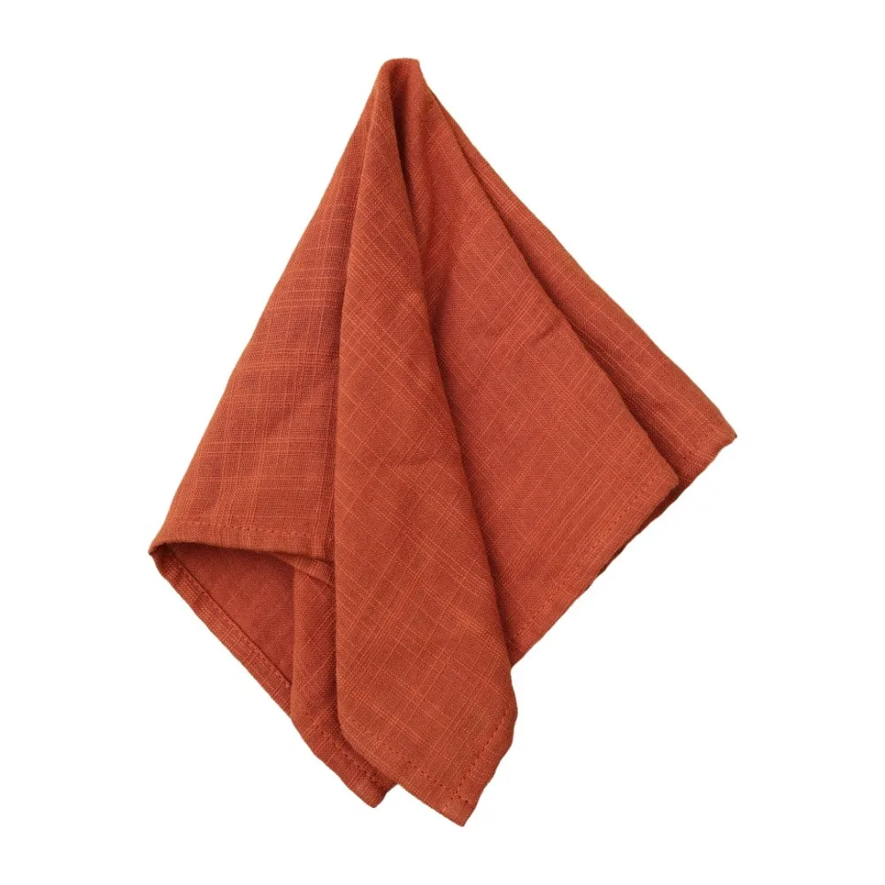 Servilletas de algodón de bambú estilo pueblo, toalla de té gruesa de doble capa, tela texturizada, servilletas de tela ecológicas, comida occidental, 2 uds.