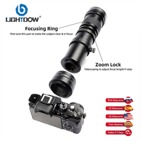 Lightdow Super Telephoto Manual Zoom Lens 420-800mm F8.3-16 With T2 Ring Adapter RU USA ES Overseas Warehouse Delivery