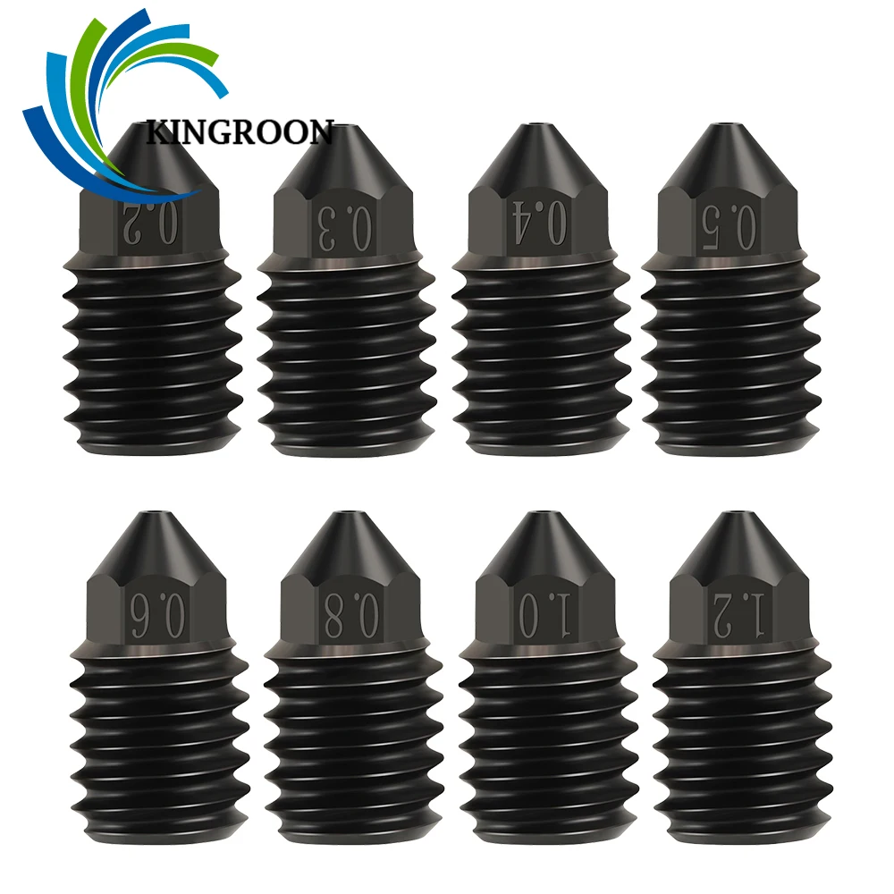 For Bambu Lab X1/P1 3/5/10pcs MK8 Nozzles Super Hard Hardened Steel Nozzle For 3D Fast Printer Extruder 1.75mm Filamen