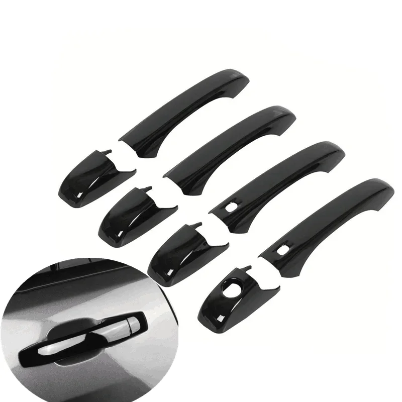 

Для Chrysler Town and Country 2008-2015 новый глянцевый черный хромированный чехол на дверную ручку автомобиля, наклейка, аксессуары для стайлинга