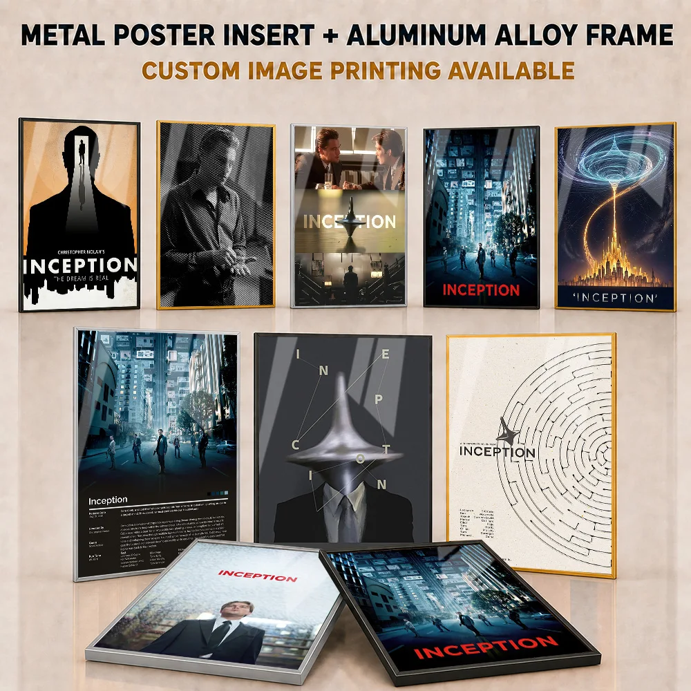 Inception Framed Aluminum Metal Poster Customized Atmospheric Cosmic Design Wall Art Ideal For Collector Den Future Lover Gift