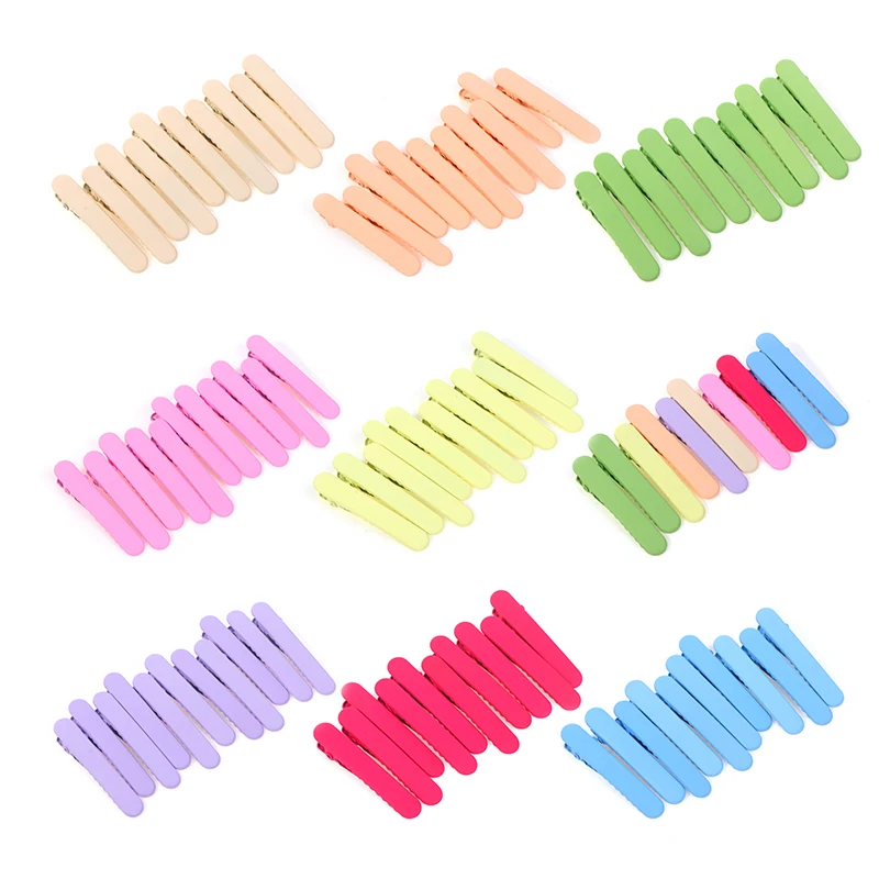 10Pcs Candy Color Hairpin Hair Styling Tool Princess Barrette Alligator Clip Traceless DIY Hair Clip Women Girls Hair Accessory