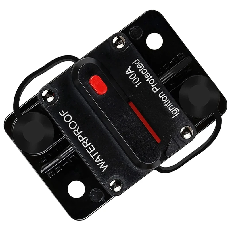 

3X Waterproof Circuit Breaker,With Manual Reset,12V-48V DC,100A,For Car Marine Trolling Motors Boat Power Protect