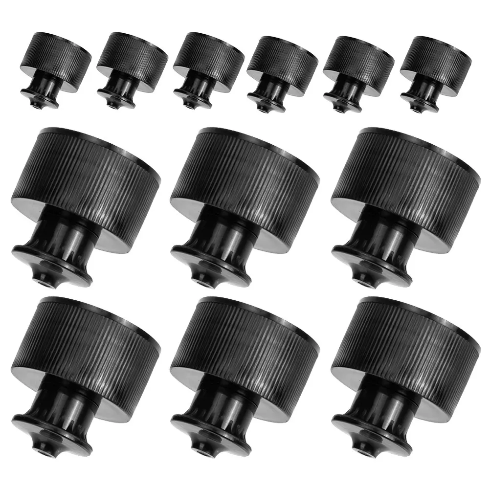 12 Tapas de Repuesto con Sistema Push-Pull para Botellas de Agua, Dispensadores de Líquido, Tapas de PP para Botellas de Soda, Tapas Selladas para Frascos de Jugo