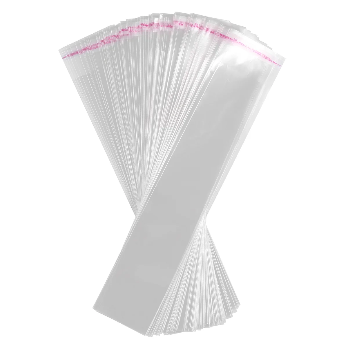 

VORCOOL 200pcs Clear Long Cello Bags Self Sealing Thicken OPP Adhesive Bags for Bakery Cookies Christmas Halloween Party Decorat