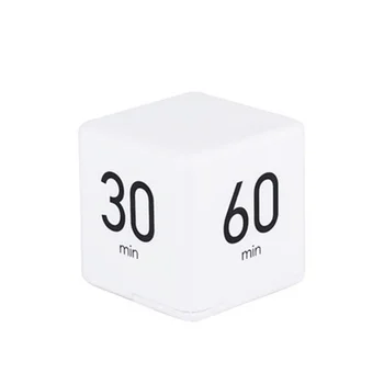 휴대용 큐브 타이머 디지털 주방 타이머 카운트다운 알람, 디지털 디스플레이 시간 관리, 플립 타이밍, 1-10-20-60 분