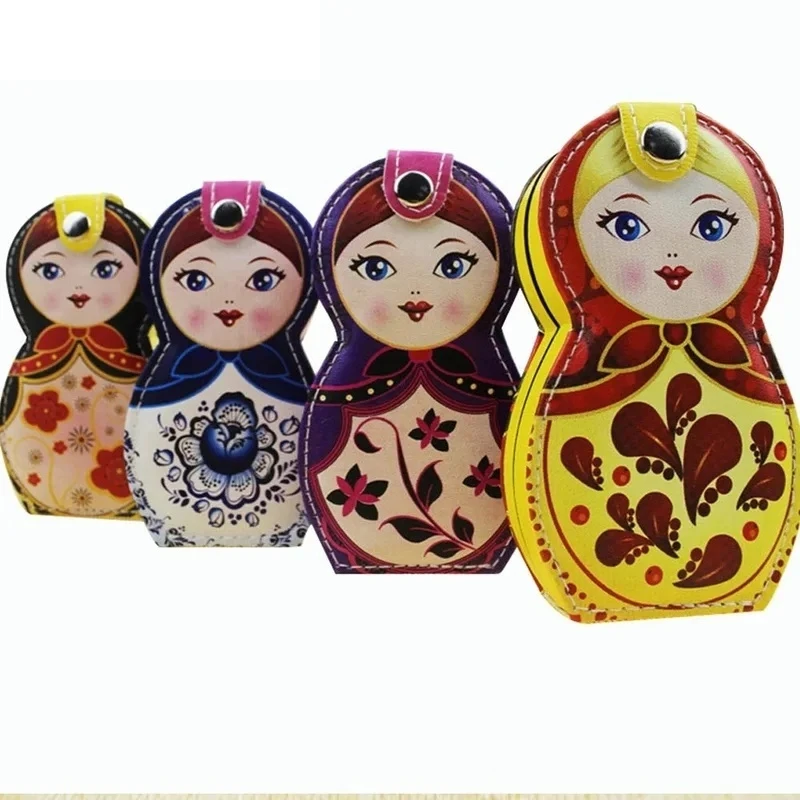 Conjunto de tesouras para manicure, boneca russa, pedicure, ferramenta para unhas, kit de viagem, cortador de ponta de unha, cuidados, cortador portátil