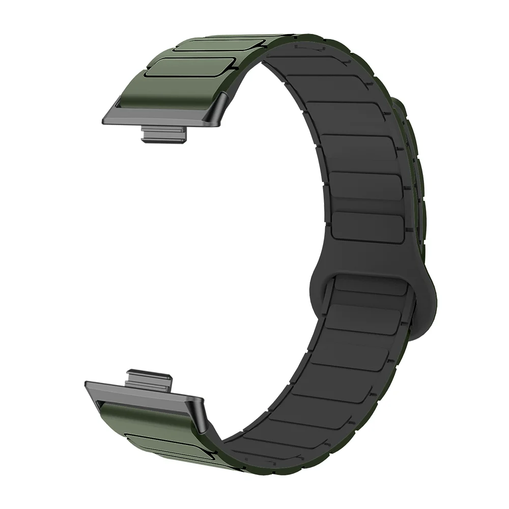 

18mm Magnetic Wristband For Huawei Watch Fit3 Armor Style Quick Release Fashion Durable Silicone Smart Watch Strap For Men Women