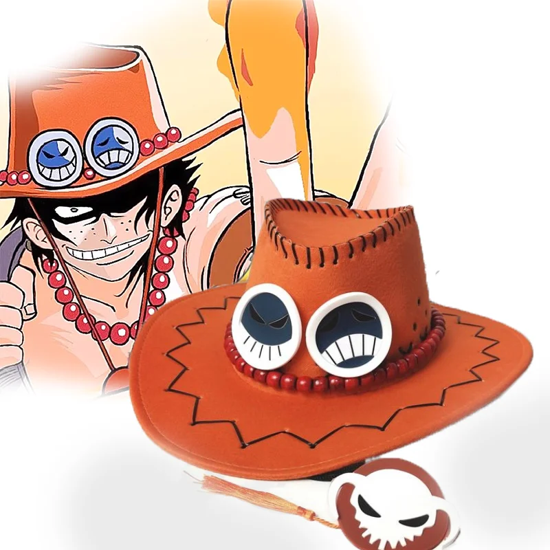 

Film Anime Character One Piece Solar System Surrounding Ace Hat Cosplay Hat Cowboy Hat Prop Trendy Fashionable Hats Protection