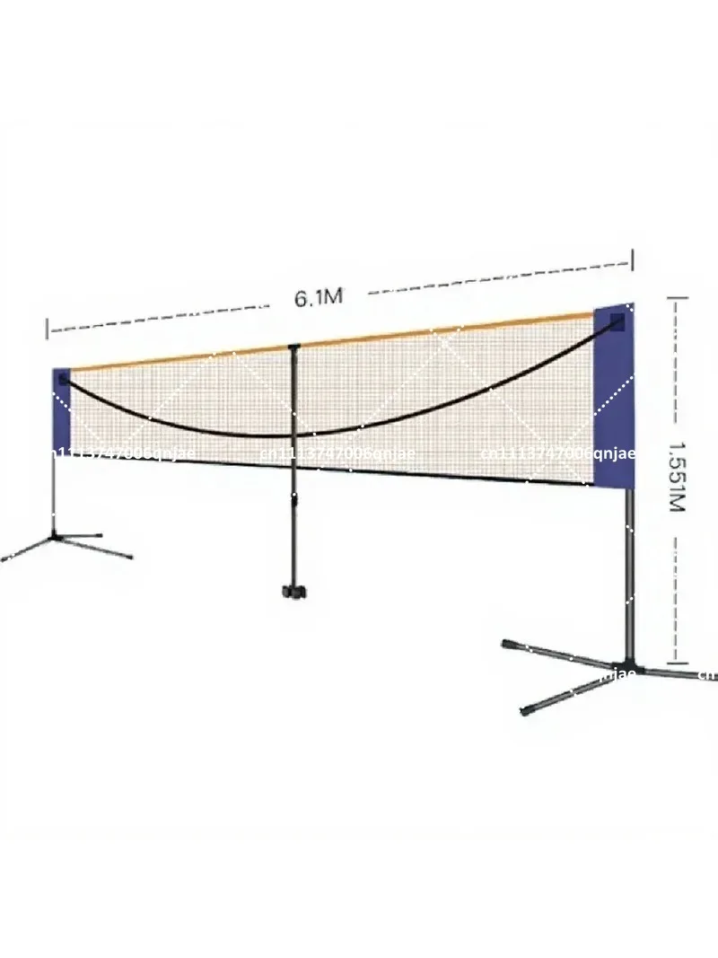 Foldable Badminton Tennis Stand Set with Net Height Adjustable Portable Training Net for Volleyball Soccer Practice