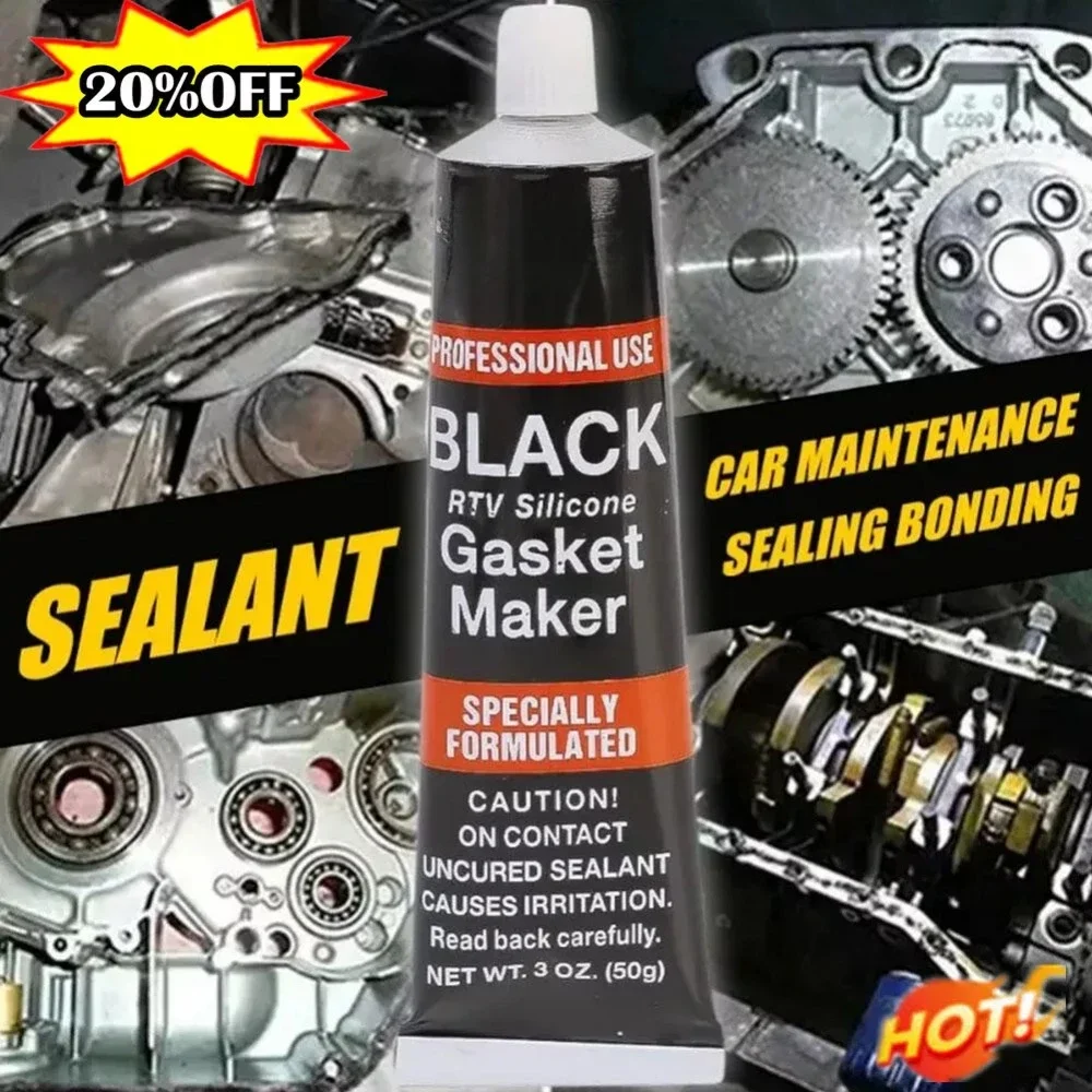 50g RTV Silicone Gasket Maker Black Hi-Temp Sealant Oil Resistant For Engines Automotive Sealant With High Adhesion Car Sealant