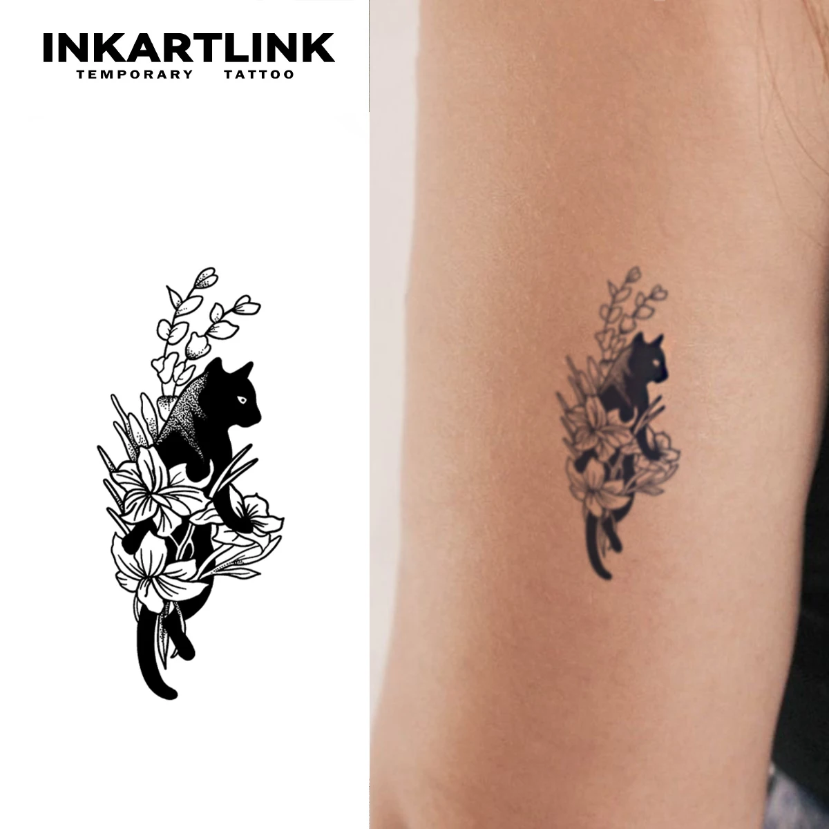 3 Stück temporäres Katzen-Tattoo, hält bis 15 Tage, neue Technologie, magischer, wasserfester, semi-permanenter Aufkleber.