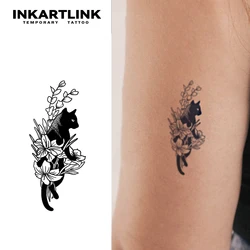 3 pcs Cat Temporary Tattoo,Lasts To 15 Days New Technology Magic Waterproof Semi Permanent Sticker.