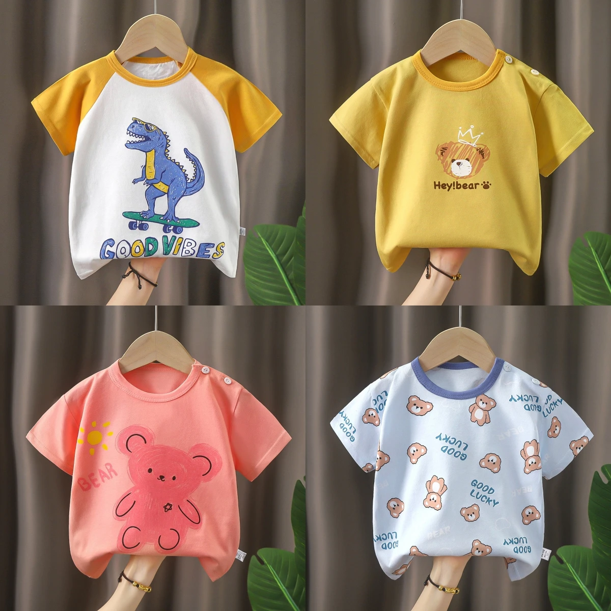 

Children's T-shirt Short-sleeved Pure Cotton Summer New baby Boys Half-sleeved Girls Bottoming Shirt Children's Clothing