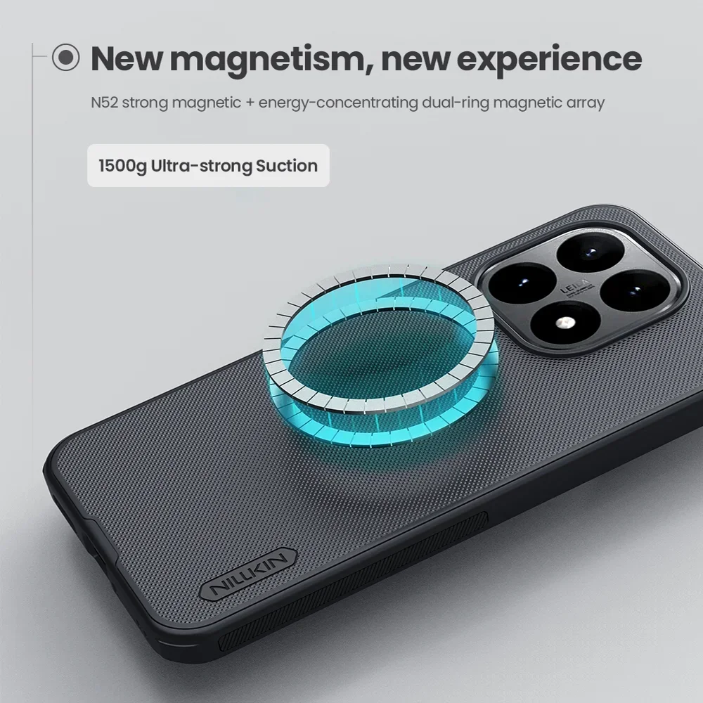 NILLKIN For Xiaomi 15T Pro Magsafe Case Super Frosted Shield Pro PC Hard Magnetic Wireless Charging Back Cover for Mi 15T Case