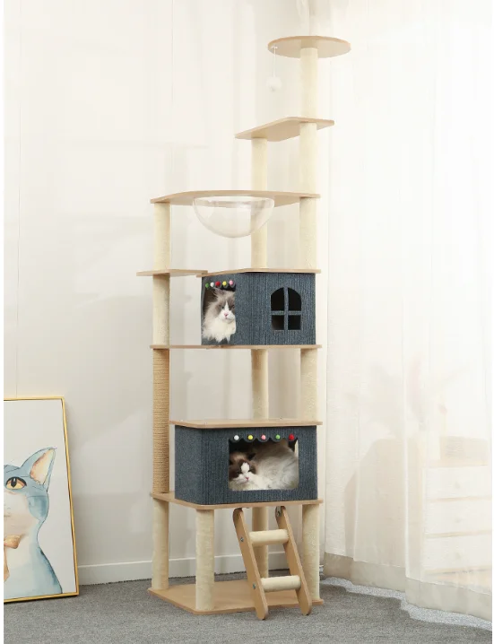 Лидер продаж, большая башня для кошачьего дерева, сизалевое дерево, башня для кошек, мебель, дом для домашних животных для кошек, играющих