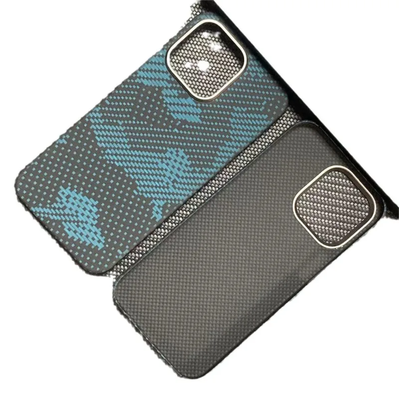 

Applicable to iPhone15promax floating woven mobile phone case, aramid fiber
