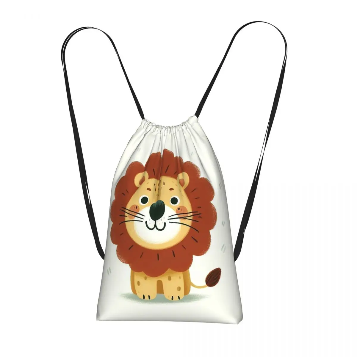 

Милые рюкзаки с изображением льва, портативные сумки на шнурке, спортивные сумки, сумки для книг для мужчин и женщин, школьные сумки