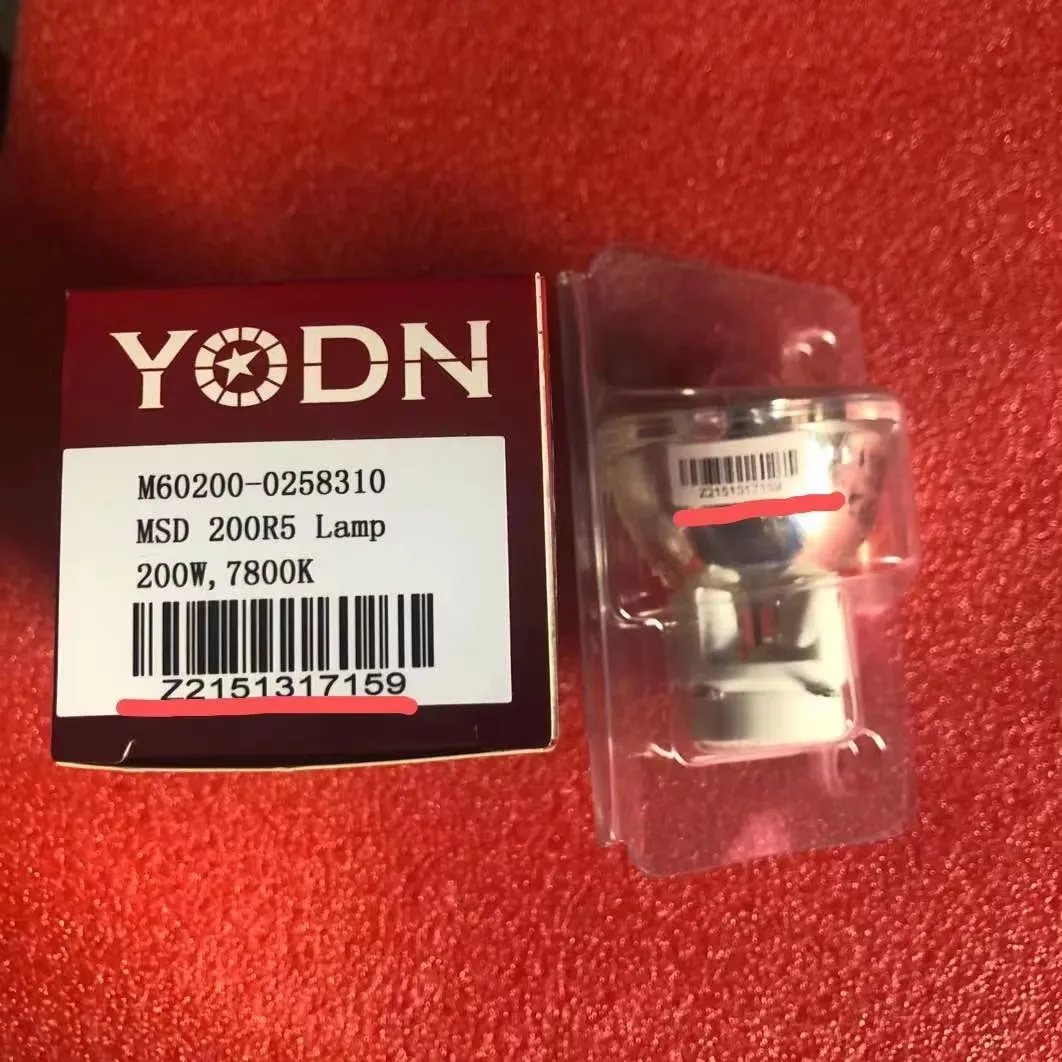

Replacement Original YODN MSD 200R5 MSD200R5 Lamp Unit For SIRIUS HRI 200W 7800k MSD 5R Beam Lamp