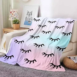 Digital Printed Eyelash Velvet Soft Plush Blanket Flannel Blanket Home Living Room Bedroom Bed Sofa Lunch Break Picnic Blanket