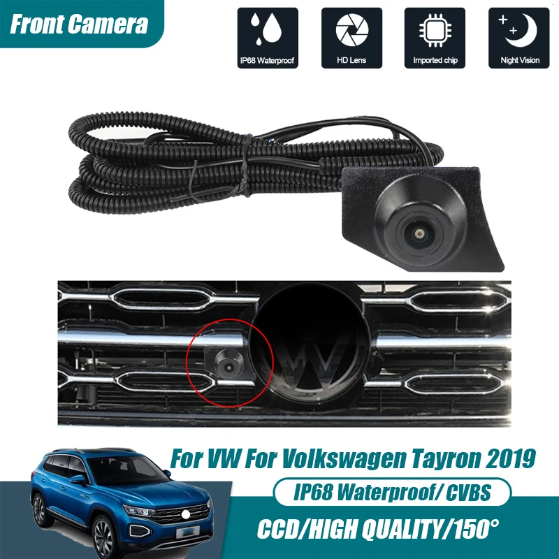 

Car Front View Parking CCD Night Vision LOGO Camera 150° Waterproof CVBS HD AHD For VW For Volkswagen Tayron 2019 Color Camera