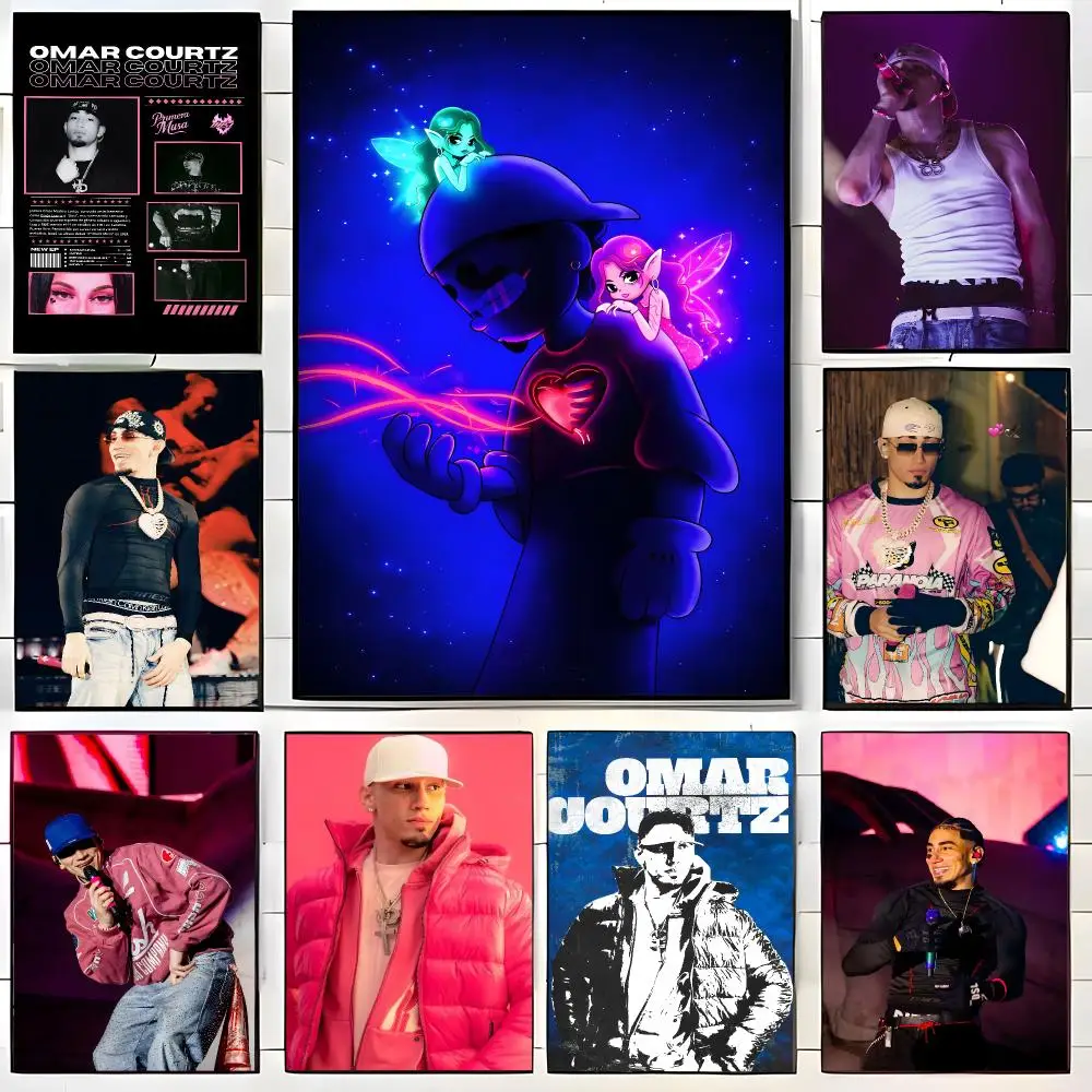 Reggaeton O-Omar Courtz Poster  Self-adhesive Art Waterproof Paper Sticker Coffee House Bar Room Wall Decor