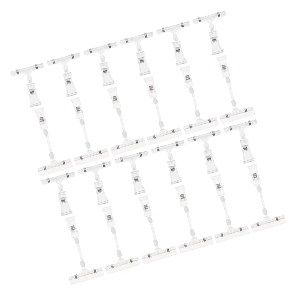 

50Pcs Clear Rotatable Merchandise Clips Retail Sign Holders Double Sided Store Price Tag Display Clips Plastic Durable Easy Use
