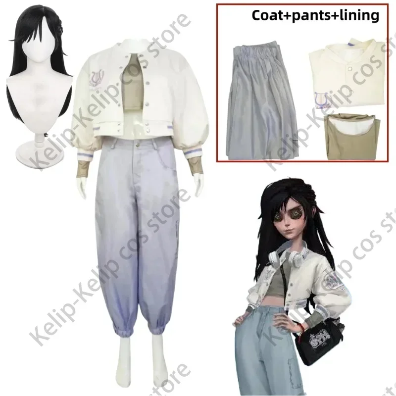 Game IdentityV E-Sports Qi Shiyi Antiquarian Cosplay Costume OPH IDV-ES Cool Uniform Sport Coat Wig Woman Carnival Party Suit