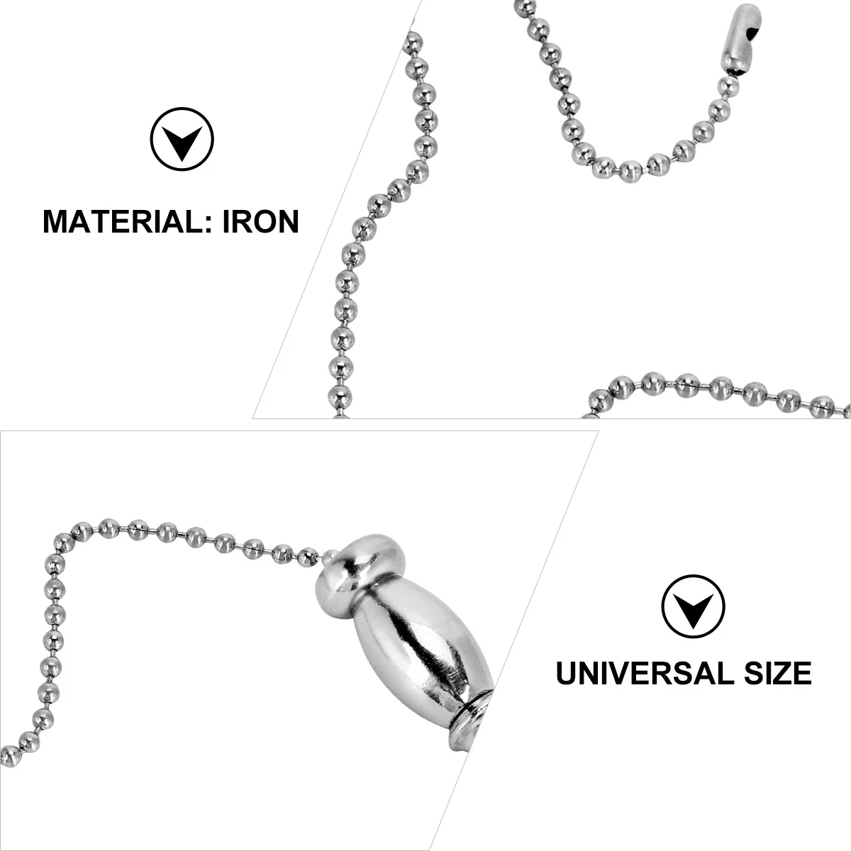 الحديد مروحة السقف سحب سلسلة موسع خمر نمط دائم جولة مطرز سطح أملس سحب قلادة كابل المصباح