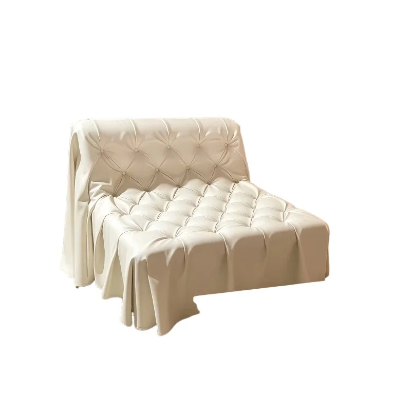 Deluxe single sofa chair PU leather sofa, solid wood frame, high-density sponge, living room furniture