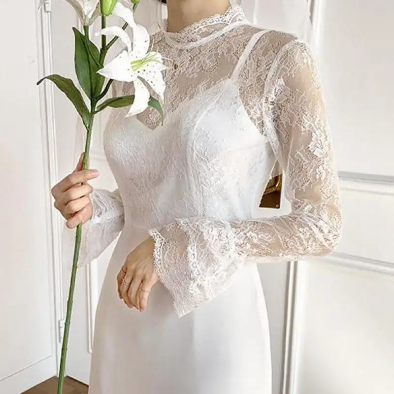 Newest Wedding Dresses With Lace Long Sleeve Elegant Ankle-length A-line Bridal Dress Simple Formal Evening Dress Customized