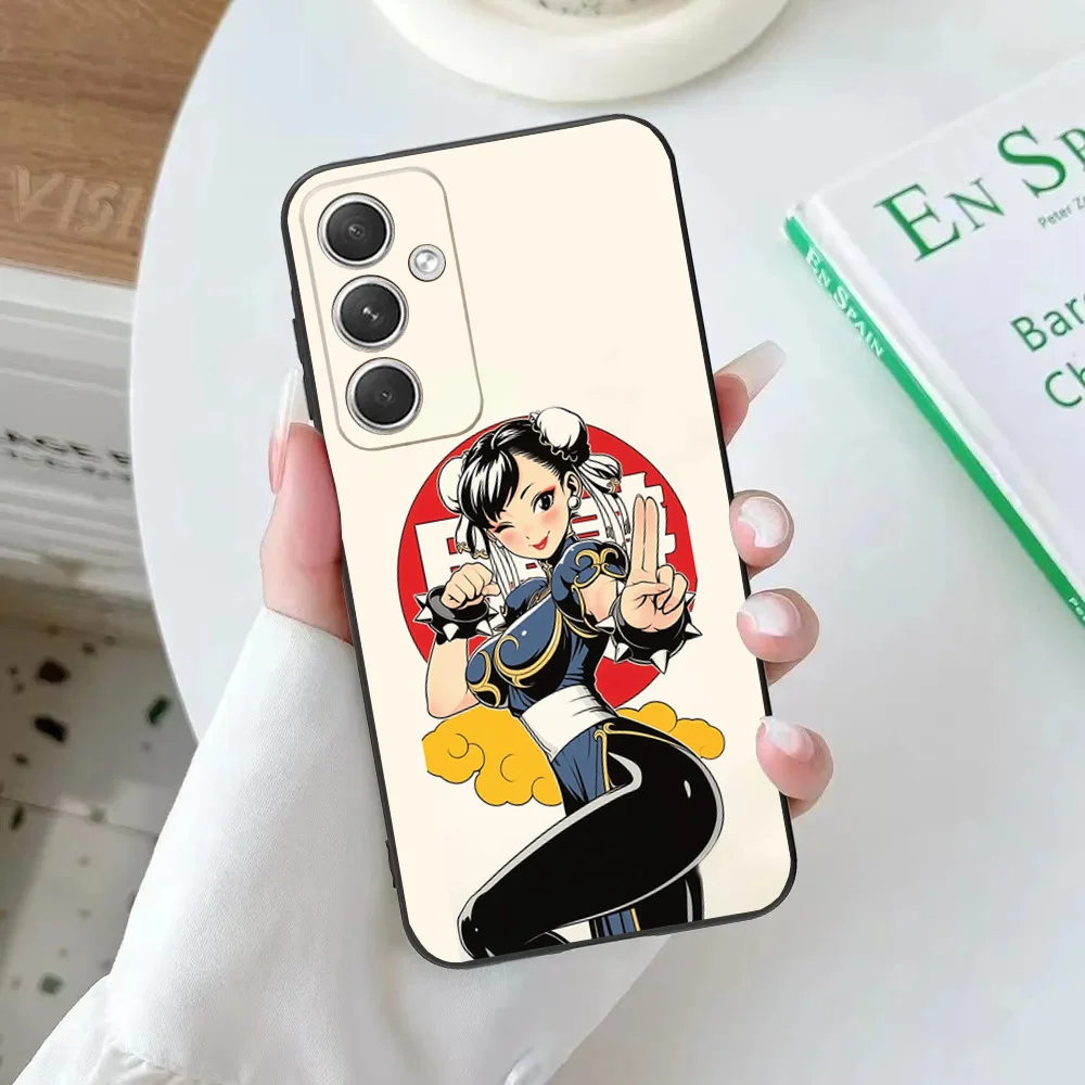 ChunLi S-Street F-Fighter Phone Case For Samsung Galaxy A20,A21s,A22,A31,A32,A52,A53,A72,73,A80,A91Soft Black Cover