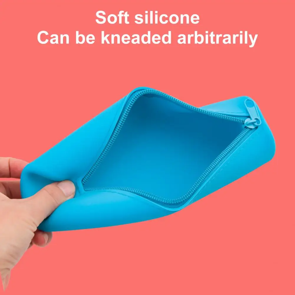 ถุงเก็บซิลิโคนปากกาหมึกเจลกันชื้นแบบพกพาเกรดอาหาร POUCH pensil สำหรับนักเรียนกระเป๋านักเรียนอุปกรณ์การเรียน