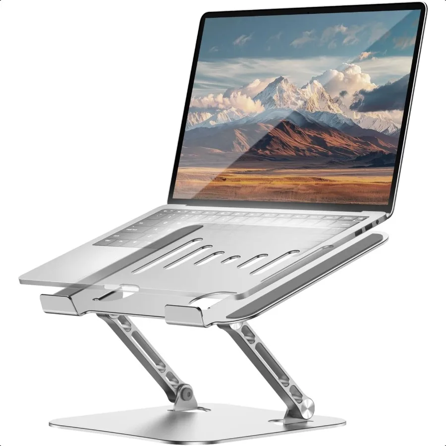 

Laptop Stand for Desk Adjustable Computer Stand Foldable Laptop Riser Notebook Holder Adjustable Height for Book PC Computer No
