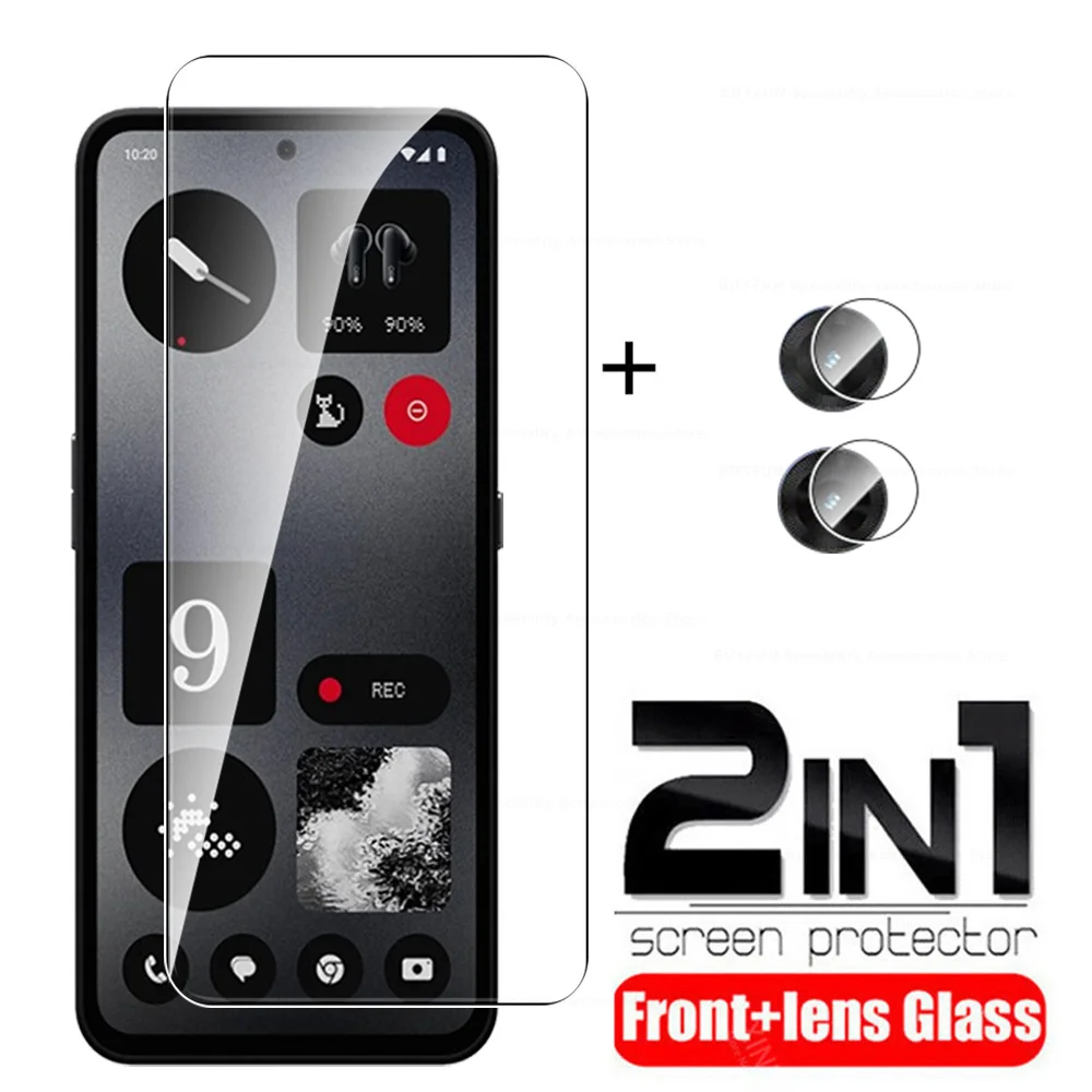 2in1 Tempered Glass Case For Nothing CMF Phone 1 Screen Protectors NothingCMFPhone1 CMFPhone Phone1 Camera Lens Protective Films