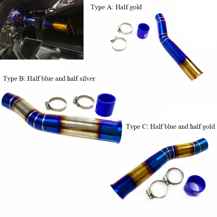 For Yamaha NMAX155 Motorcycle Modification Supplies Stainless Steel Burning Blue Air Filter Intake Pipe Motorcycle Accessories