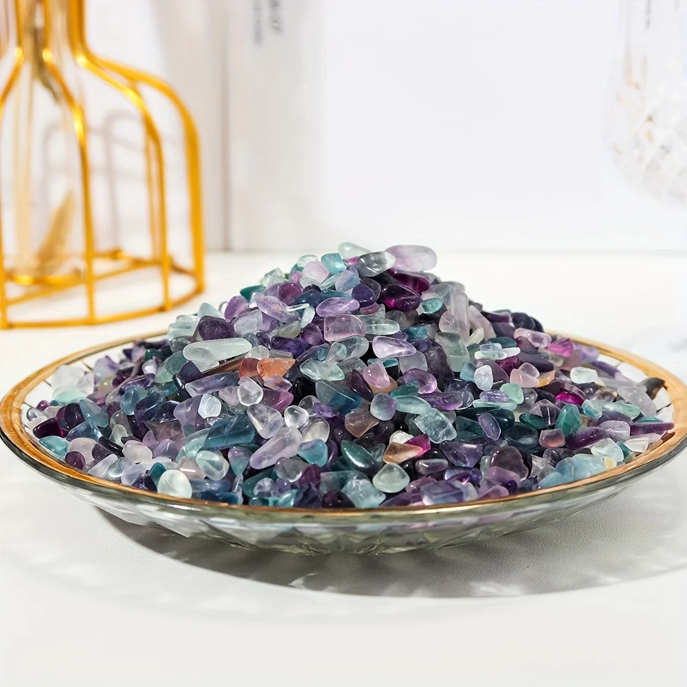 Nature Colouful Fluorite Chips 5-8mm Grave For Home Decor Office Decor Garden Decor Tank Decoration Halloween Unique Gift