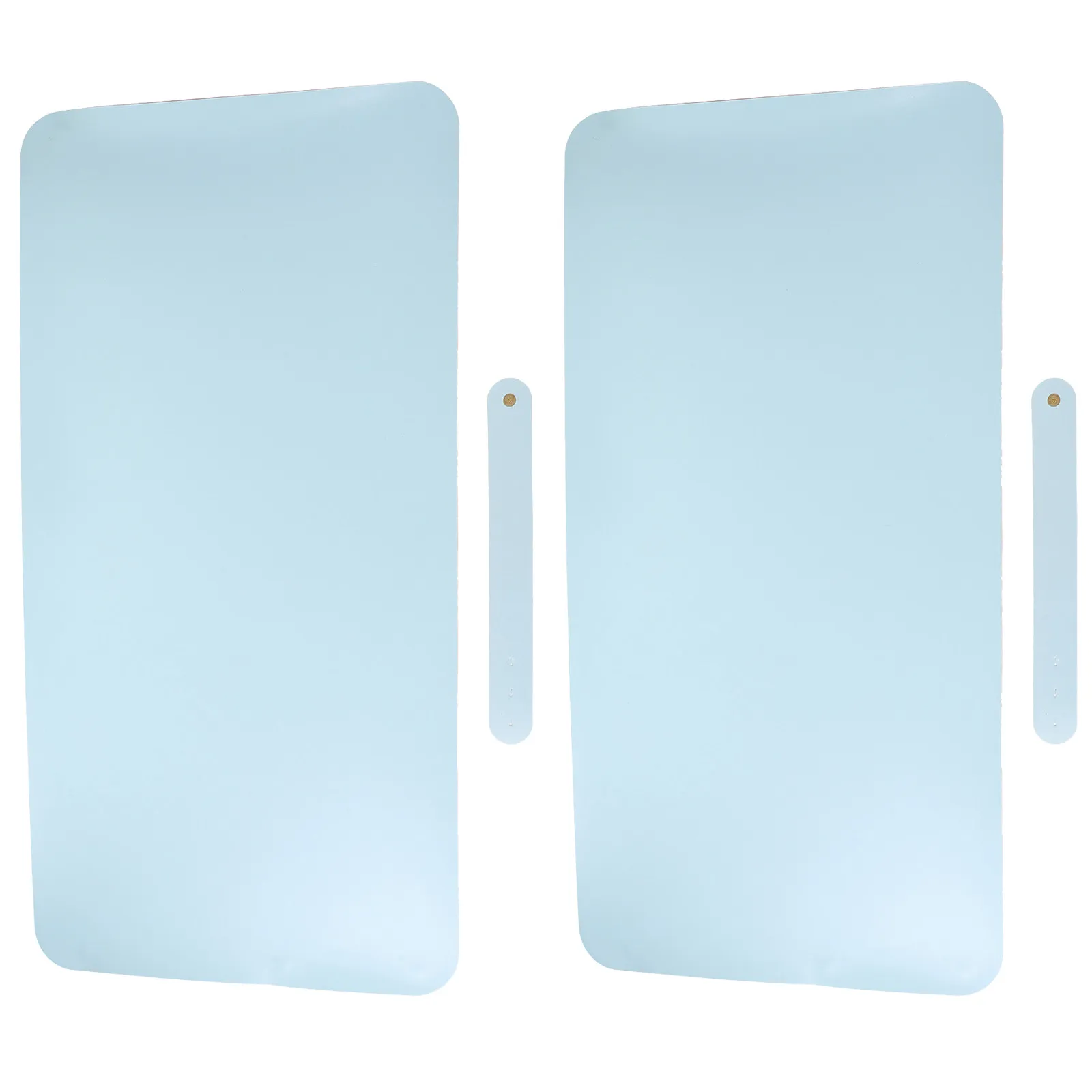 2Pcs Nail Table Mat Waterproof Foldable PU 23.62x11.8in Pink Blue Manicure Accessory Mat Nail Salon Spa Supplies